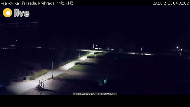 Vranovská přehrada - Přehrada, hráz, pláž - 29.10.2025 v 04:31 Vranovská přehrada - Přehrada, hráz, pláž - 29.10.2025 v 04:31