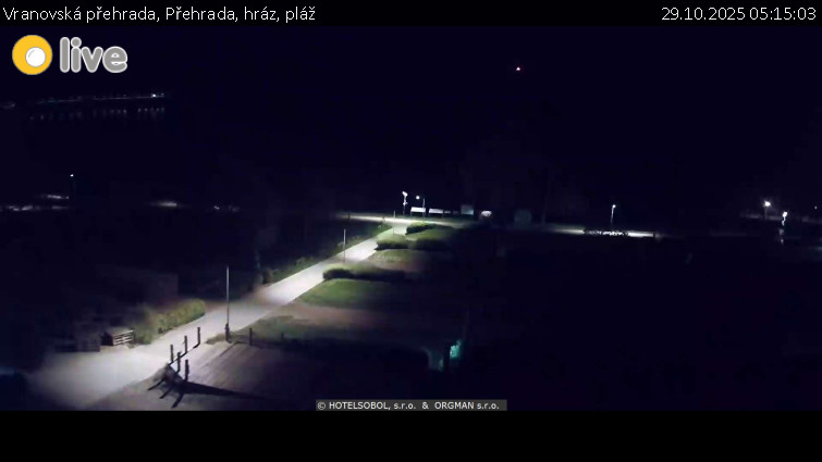 Vranovská přehrada - Přehrada, hráz, pláž - 29.10.2025 v 05:15 Vranovská přehrada - Přehrada, hráz, pláž - 29.10.2025 v 05:15
