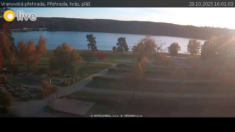Vranovská přehrada - Přehrada, hráz, pláž - 29.10.2025 v 16:01 Vranovská přehrada - Přehrada, hráz, pláž - 29.10.2025 v 16:01