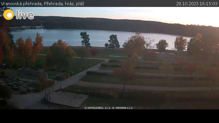 Vranovská přehrada - Přehrada, hráz, pláž - 29.10.2025 v 16:15 Vranovská přehrada - Přehrada, hráz, pláž - 29.10.2025 v 16:15