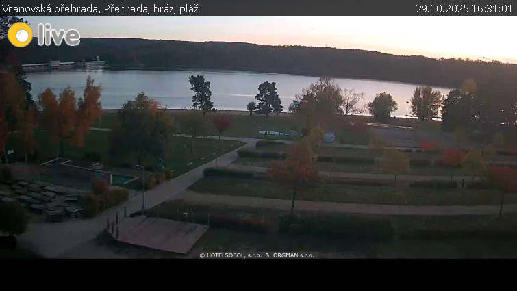 Vranovská přehrada - Přehrada, hráz, pláž - 29.10.2025 v 16:31 Vranovská přehrada - Přehrada, hráz, pláž - 29.10.2025 v 16:31