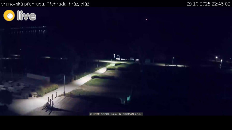 Vranovská přehrada - Přehrada, hráz, pláž - 29.10.2025 v 22:45 Vranovská přehrada - Přehrada, hráz, pláž - 29.10.2025 v 22:45