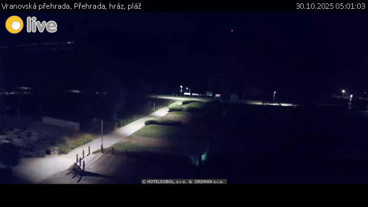 Vranovská přehrada - Přehrada, hráz, pláž - 30.10.2025 v 05:01 Vranovská přehrada - Přehrada, hráz, pláž - 30.10.2025 v 05:01