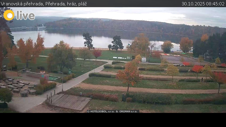 Vranovská přehrada - Přehrada, hráz, pláž - 30.10.2025 v 08:45 Vranovská přehrada - Přehrada, hráz, pláž - 30.10.2025 v 08:45