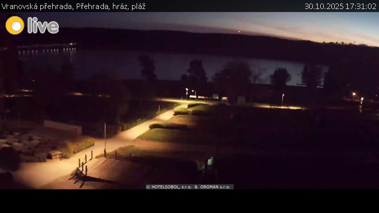 Vranovská přehrada - Přehrada, hráz, pláž - 30.10.2025 v 17:31 Vranovská přehrada - Přehrada, hráz, pláž - 30.10.2025 v 17:31