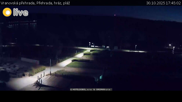 Vranovská přehrada - Přehrada, hráz, pláž - 30.10.2025 v 17:45 Vranovská přehrada - Přehrada, hráz, pláž - 30.10.2025 v 17:45