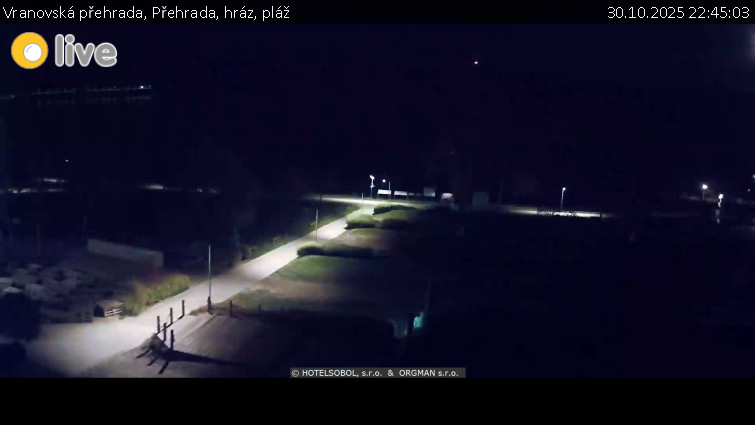 Vranovská přehrada - Přehrada, hráz, pláž - 30.10.2025 v 22:45 Vranovská přehrada - Přehrada, hráz, pláž - 30.10.2025 v 22:45