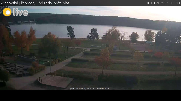 Vranovská přehrada - Přehrada, hráz, pláž - 31.10.2025 v 15:15 Vranovská přehrada - Přehrada, hráz, pláž - 31.10.2025 v 15:15