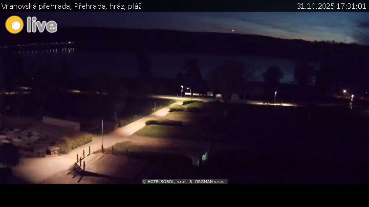 Vranovská přehrada - Přehrada, hráz, pláž - 31.10.2025 v 17:31 Vranovská přehrada - Přehrada, hráz, pláž - 31.10.2025 v 17:31