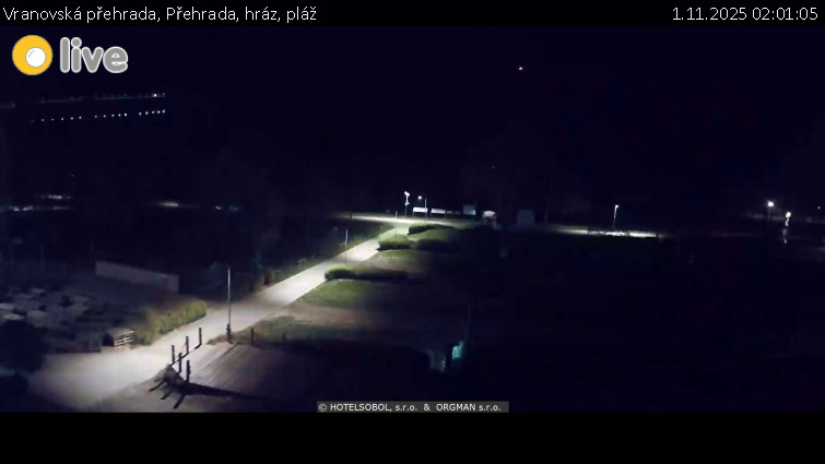 Vranovská přehrada - Přehrada, hráz, pláž - 1.11.2025 v 02:01 Vranovská přehrada - Přehrada, hráz, pláž - 1.11.2025 v 02:01