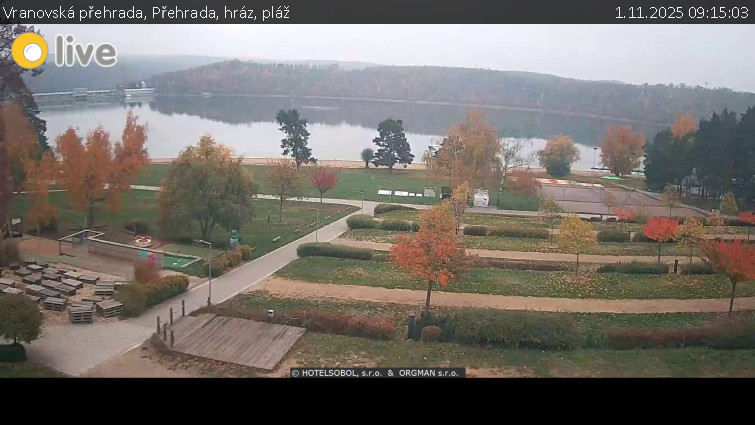 Vranovská přehrada - Přehrada, hráz, pláž - 1.11.2025 v 09:15 Vranovská přehrada - Přehrada, hráz, pláž - 1.11.2025 v 09:15