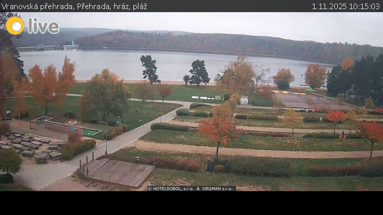 Vranovská přehrada - Přehrada, hráz, pláž - 1.11.2025 v 10:15 Vranovská přehrada - Přehrada, hráz, pláž - 1.11.2025 v 10:15