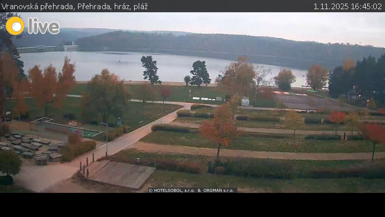 Vranovská přehrada - Přehrada, hráz, pláž - 1.11.2025 v 16:45 Vranovská přehrada - Přehrada, hráz, pláž - 1.11.2025 v 16:45