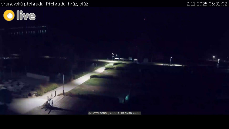 Vranovská přehrada - Přehrada, hráz, pláž - 2.11.2025 v 05:31 Vranovská přehrada - Přehrada, hráz, pláž - 2.11.2025 v 05:31