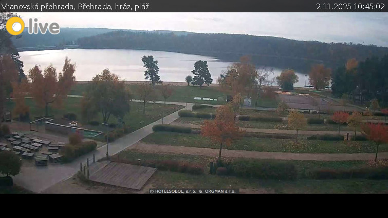 Vranovská přehrada - Přehrada, hráz, pláž - 2.11.2025 v 10:45 Vranovská přehrada - Přehrada, hráz, pláž - 2.11.2025 v 10:45