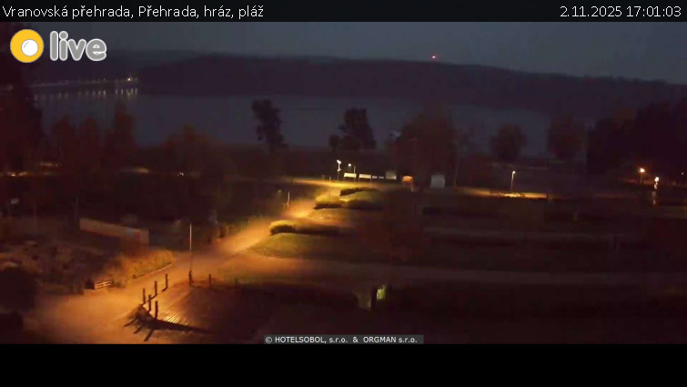 Vranovská přehrada - Přehrada, hráz, pláž - 2.11.2025 v 17:01 Vranovská přehrada - Přehrada, hráz, pláž - 2.11.2025 v 17:01