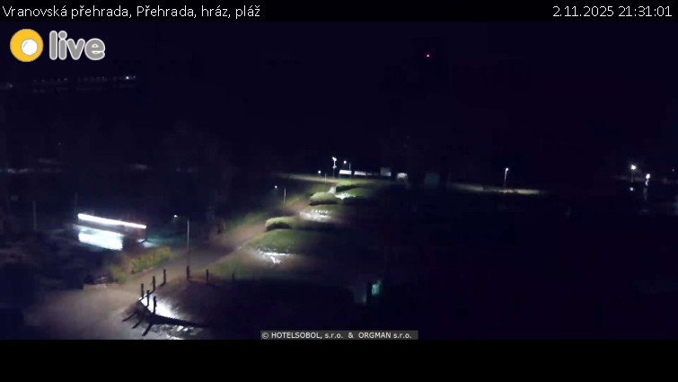 Vranovská přehrada - Přehrada, hráz, pláž - 2.11.2025 v 21:31 Vranovská přehrada - Přehrada, hráz, pláž - 2.11.2025 v 21:31