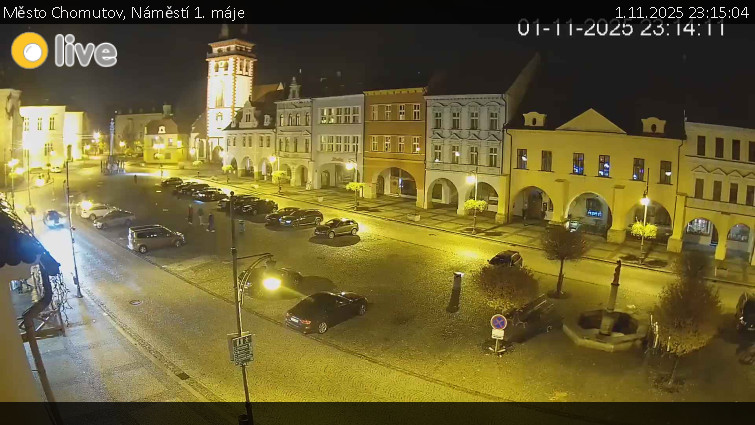 Město Chomutov - Náměstí 1. máje - 1.11.2025 v 23:15 Město Chomutov - Náměstí 1. máje - 1.11.2025 v 23:15