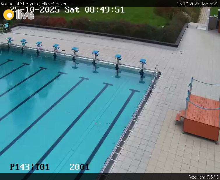 Koupaliště Petynka - Hlavní bazén - 25.10.2025 v 08:45 Koupaliště Petynka - Hlavní bazén - 25.10.2025 v 08:45