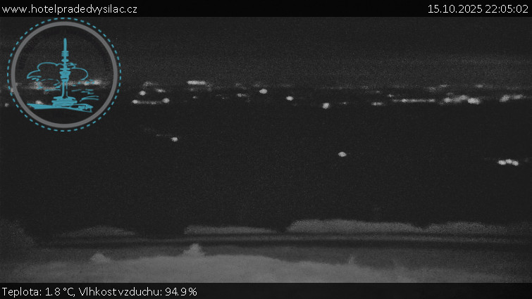 Praděd - Vysílač - Praděd - Vysílač - 15.10.2025 v 22:05 Praděd - Vysílač - Praděd - Vysílač - 15.10.2025 v 22:05