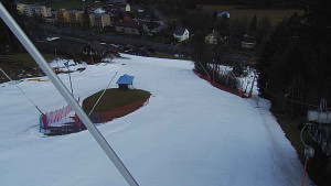 Skiareál Karolinka  - Spodní část sjezdovky skiareálu Karolinka - 25.2.2023 v 08:01