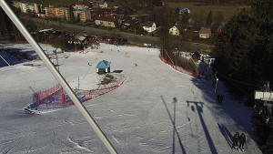 Skiareál Karolinka  - Spodní část sjezdovky skiareálu Karolinka - 1.3.2023 v 11:02