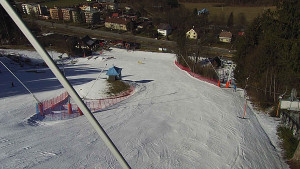 Skiareál Karolinka  - Spodní část sjezdovky skiareálu Karolinka - 1.3.2023 v 13:02