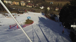 Skiareál Karolinka  - Spodní část sjezdovky skiareálu Karolinka - 3.3.2023 v 10:02