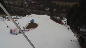 Skiareál Karolinka  - Spodní část sjezdovky skiareálu Karolinka - 4.3.2023 v 14:02