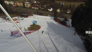 Skiareál Karolinka  - Spodní část sjezdovky skiareálu Karolinka - 6.3.2023 v 10:02
