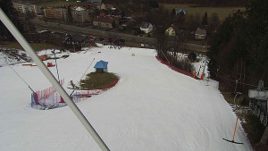 Skiareál Karolinka  - Spodní část sjezdovky skiareálu Karolinka - 6.3.2023 v 13:02