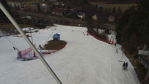 Skiareál Karolinka  - Spodní část sjezdovky skiareálu Karolinka - 7.3.2023 v 14:02