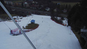Skiareál Karolinka  - Spodní část sjezdovky skiareálu Karolinka - 7.3.2023 v 17:02