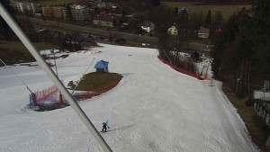 Skiareál Karolinka  - Spodní část sjezdovky skiareálu Karolinka - 8.3.2023 v 13:02