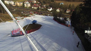 Skiareál Karolinka  - Spodní část sjezdovky skiareálu Karolinka - 10.3.2023 v 09:02