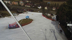 Skiareál Karolinka  - Spodní část sjezdovky skiareálu Karolinka - 10.3.2023 v 11:02