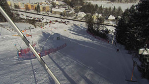 Skiareál Karolinka  - Spodní část sjezdovky skiareálu Karolinka - 12.3.2023 v 09:02