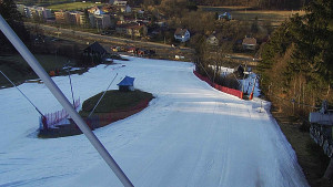 Skiareál Karolinka  - Spodní část sjezdovky skiareálu Karolinka - 16.3.2023 v 17:02