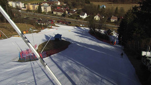 Skiareál Karolinka  - Spodní část sjezdovky skiareálu Karolinka - 17.3.2023 v 09:02