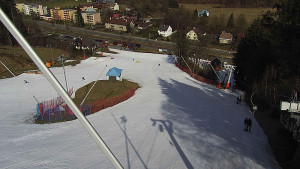 Skiareál Karolinka  - Spodní část sjezdovky skiareálu Karolinka - 17.3.2023 v 10:02
