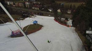 Skiareál Karolinka  - Spodní část sjezdovky skiareálu Karolinka - 17.3.2023 v 12:02