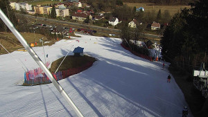 Skiareál Karolinka  - Spodní část sjezdovky skiareálu Karolinka - 18.3.2023 v 09:02