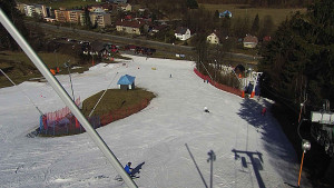 Skiareál Karolinka  - Spodní část sjezdovky skiareálu Karolinka - 18.3.2023 v 11:02