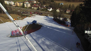 Skiareál Karolinka  - Spodní část sjezdovky skiareálu Karolinka - 19.3.2023 v 09:02