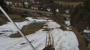 Skiareál Karolinka  - Spodní část sjezdovky skiareálu Karolinka - 29.3.2023 v 14:02