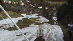 Skiareál Karolinka  - Spodní část sjezdovky skiareálu Karolinka - 30.3.2023 v 09:02