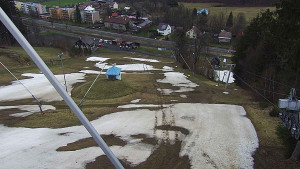 Skiareál Karolinka  - Spodní část sjezdovky skiareálu Karolinka - 1.4.2023 v 08:02