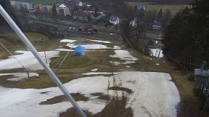Skiareál Karolinka  - Spodní část sjezdovky skiareálu Karolinka - 1.4.2023 v 09:02