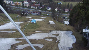 Skiareál Karolinka  - Spodní část sjezdovky skiareálu Karolinka - 6.4.2023 v 12:02