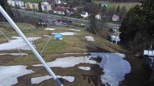 Skiareál Karolinka  - Spodní část sjezdovky skiareálu Karolinka - 9.4.2023 v 11:02